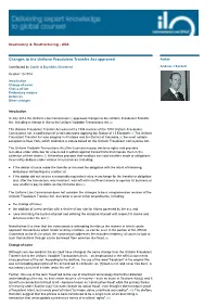 Changes to the Uniform Fraudulent Transfer Act Approved Author