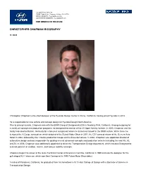Christopher Chapman Biography
