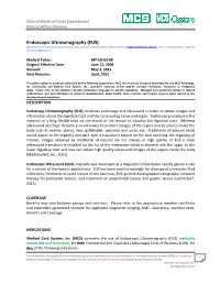 Endoscopic Ultrasonography (EUS) [For the List of Services and Procedures That Need Preauthorization, Please Refer To