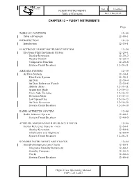 FLIGHT INSTRUMENTS Table of Contents REV 3, May 03/05