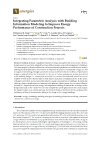 Integrating Parametric Analysis with Building Information Modeling to Improve Energy Performance of Construction Projects
