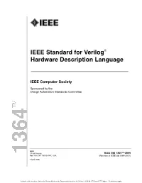 Verilog IEEE Standard 1364-2005