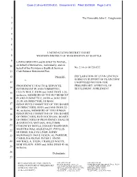 Declaration in Support of Preliminary Approval