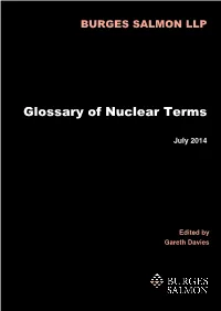Glossary of Nuclear Terms