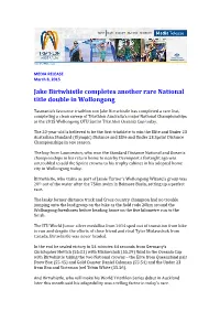 Jake Birtwhistle Wins Sprint Double in Wollongong