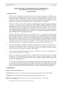 Recommended International Code of Practice