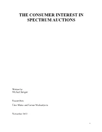 The Consumer Interest in Spectrum Auctions