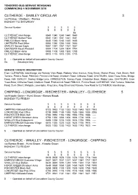 CLITHEROE - SAWLEY CIRCULAR 3 Via Pimlico - Chatburn - Pimlico MONDAY to SATURDAY