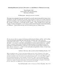 Idealizing Humanitas in Cicero's De Oratore, Or, Why Herbert O. Morrison