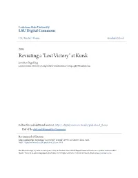 Revisiting a "Lost Victory" at Kursk Jonathan Page Klug Louisiana State University and Agricultural and Mechanical College, Jpk80911@Aol.Com