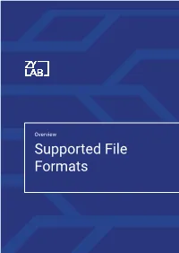 Supported File Formats Zylab Supported File Formats