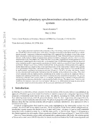 The Complex Planetary Synchronization Structure of the Solar System