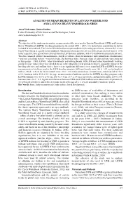 Analysis of Measurements of Latvian Warmblood and Latvian Heavy Warmblood Sires