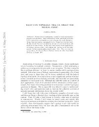 Arxiv:1605.01905V1 [Q-Bio.NC] 6 May 2016