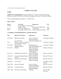 Curriculum Vitae: Sandeep Kumar Agrawal