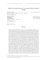High-Dimensional Inference for Cluster-Based Graphical Models