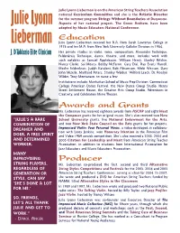 Julie Lyonn Lieberman…Creates a Forceful Texture