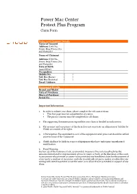 Power Mac Center Protect Plus Claim Form