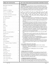 2019-2020 Cmsa Range Master's Instructions Table Of