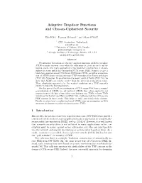 Adaptive Trapdoor Functions and Chosen-Ciphertext Security