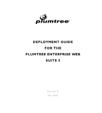 Deployment Guide for Plumtree Enterprise Web Suite 5, V6