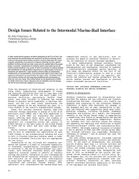 Design Issues Related to the Intermodal Marine-Rail Interface