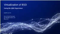 Guesting Bsds with the QNX Hypervisor