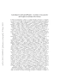 Leptoninjector and Leptonweighter: a Neutrino Event Generator and Weighter for Neutrino Observatories