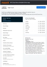 M12 Bus Time Schedule & Line Route
