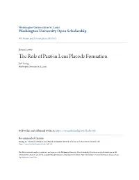 The Role of Pax6 in Lens Placode Formation Jie Huang Washington University in St