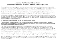 A Journey: the International Space Station an Annotated Storyboard: an Example of How to Create a Digital Story