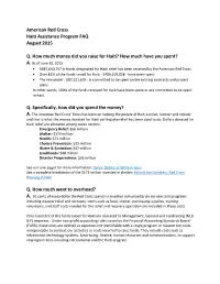 American Red Cross Haiti Assistance Program FAQ August 2015 Q. How