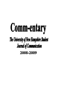Comm-Entary, Spring 2009