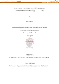 Factors Affecting Shrivelling and Friction Discolouration Of