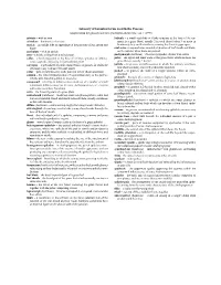 Glossary of Botanical Terms Used in the Poaceae Adapted from the Glossary in Flora of Ethiopia and Eritrea, Vol