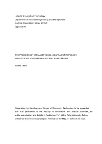 Helsinki University of Technology Department of Industrial Engineering and Management Doctoral Dissertation Series 2010/7 Espoo 2010