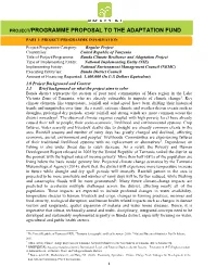 Project/Programme Proposal to the Adaptation Fund