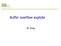 Buffer Overflow Exploits