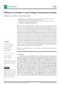 Facilitations and Hurdles of Genetic Testing in Neuromuscular Disorders