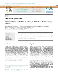 First Bite Syndrome