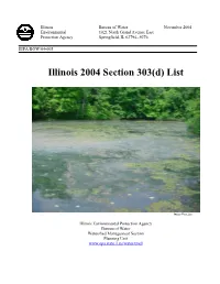 Illinois 2004 Section 303(D) List