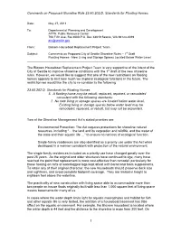 Living on the Water Comments Regarding the Shoreline Master Program Update Proposal