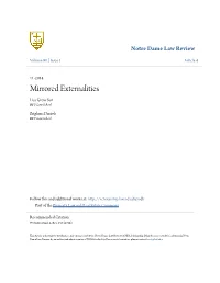 Mirrored Externalities Lisa Grow Sun BYU Law School