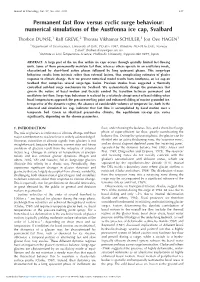 Numerical Simulations of the Austfonna Ice Cap, Svalbard
