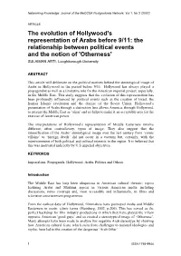 The Evolution of Hollywood's Representation of Arabs Before 9/11: the Relationship Between Political Events and the Notion of 'O