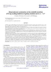 Observational Constraints on the Redshift Evolution of X-Ray Scaling Relations of Galaxy Clusters out to Z ∼ 1.5