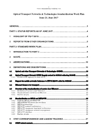 Optical Transport Networks & Technologies
