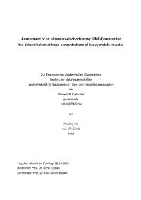 Assessment of an Ultramicroelectrode Array (UMEA) Sensor for The