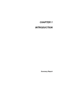 Chapter 1 Introduction Summary Report CHAPTER 1 INTRODUCTION