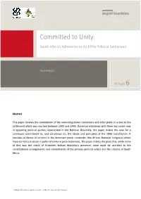 Committed to Unity